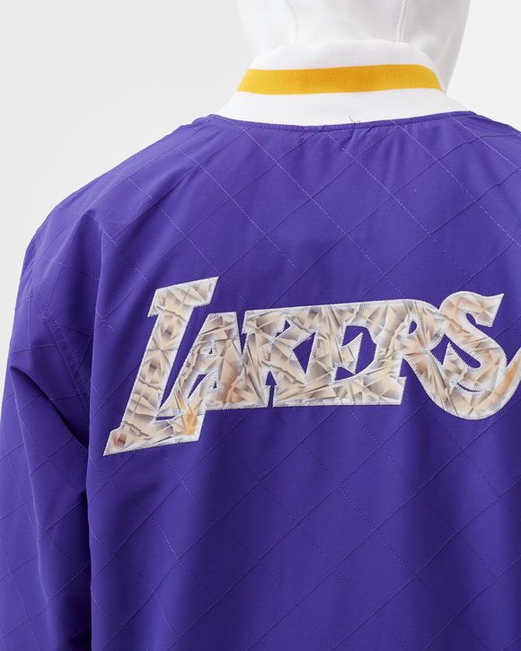 Mitchell & Ness 75th Anniversary Warm Up Jacket LOS ANGELES LAKERS Purple -  DARK PURPLE