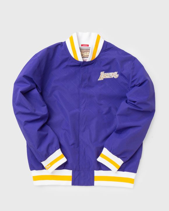 Mitchell & Ness 75th Anniversary Warm Up Jacket LOS ANGELES LAKERS Purple -  DARK PURPLE