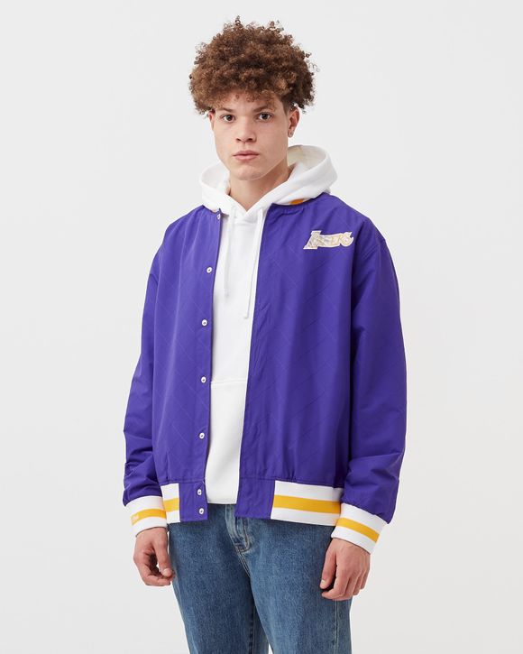 Mitchell and ness lakers warm hot sale up jacket