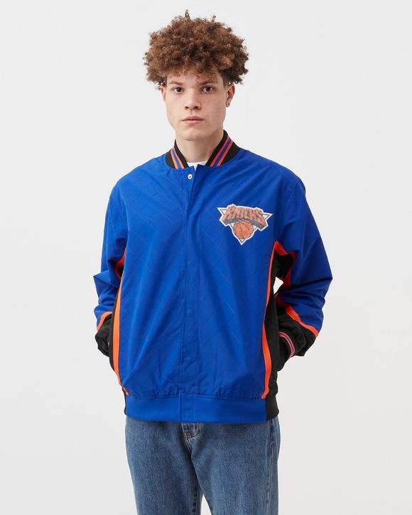 Mitchell and ness hotsell knicks warm up jacket