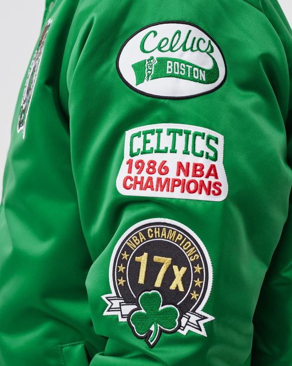 Mitchell & Ness Men Boston Celtics Sideline Pullover Satin Jacket