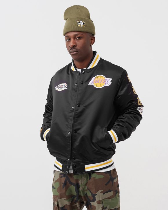 MITCHELL & NESS: Men's Los Angeles Lakers Champ City Patches Satin Jacket