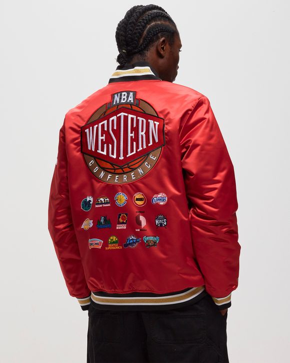 Heavyweight Satin Jacket Update All Star West - Shop Mitchell & Ness  Outerwear and Jackets Mitchell & Ness Nostalgia Co.