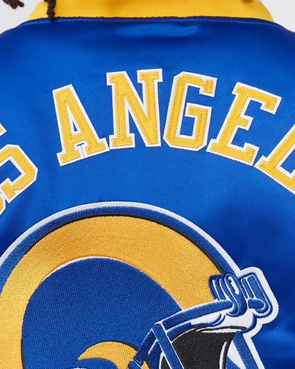 White Royal Blue Los Angeles Rams NFL Satin Jacket - Maker of Jacket