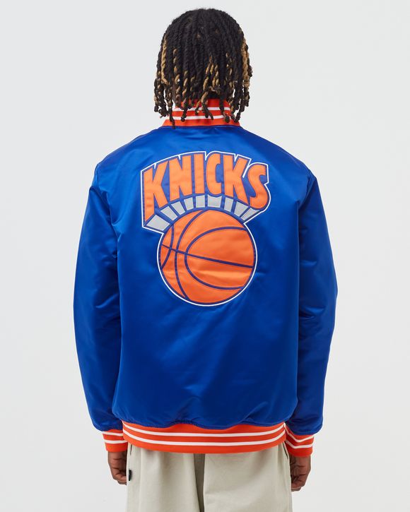 Mitchell & Ness NBA Heavyweight Satin Jacket New York Knicks Blue - ROYAL