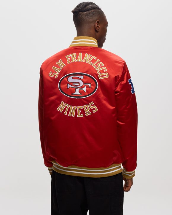 Mens San Francisco 49ers Deion Sanders Mitchell & Ness Scarlet Authentic Throwback  Jersey