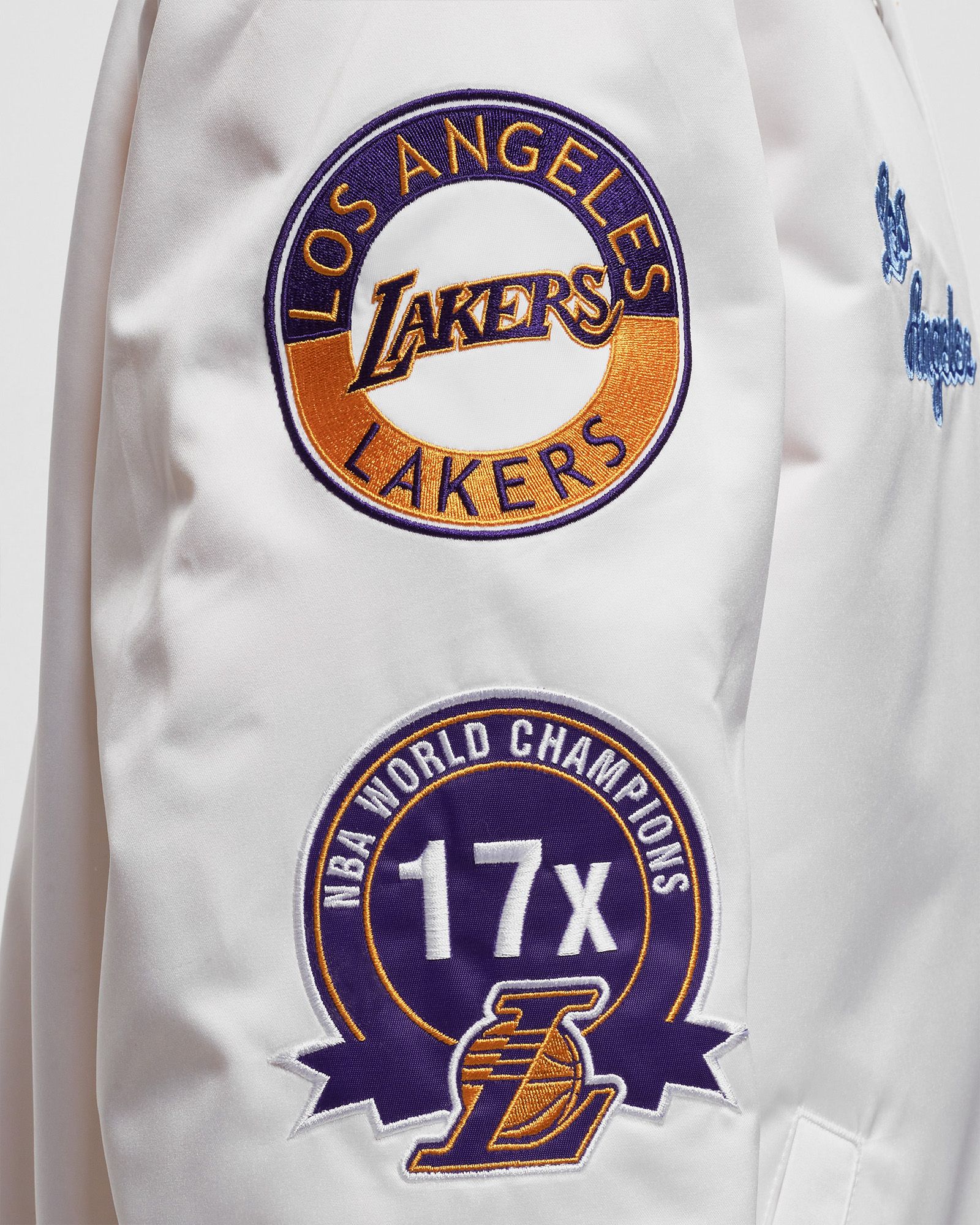 NBA City Collection Lightweight Satin Jacket Los Angeles Lakers
