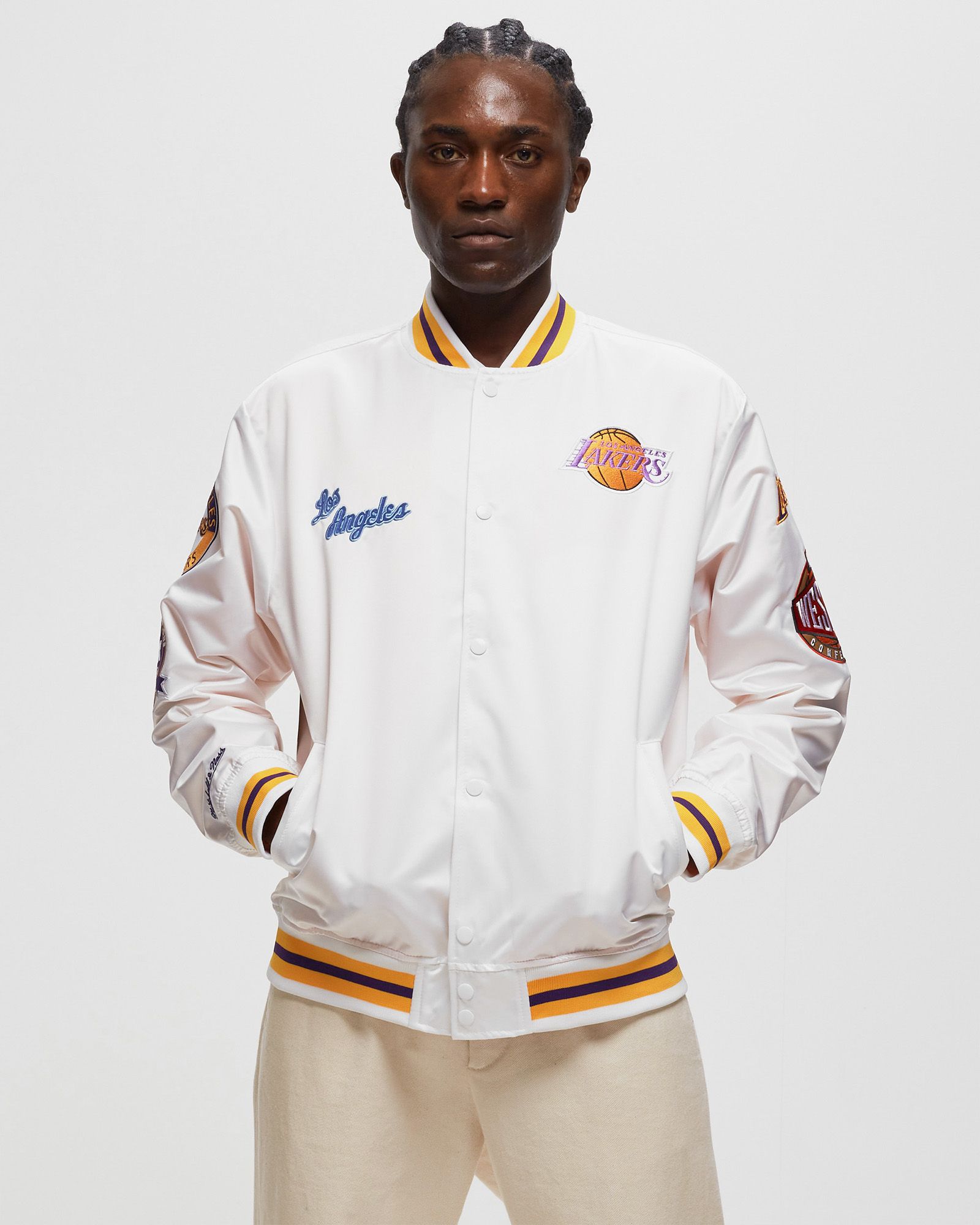 NBA City Collection Lightweight Satin Jacket Los Angeles Lakers