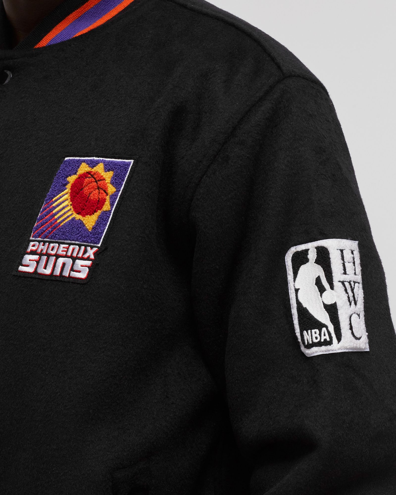 NBA PHOENIX SUNS HARDWOOD CLASSICS WOOL VARSITY JACKET