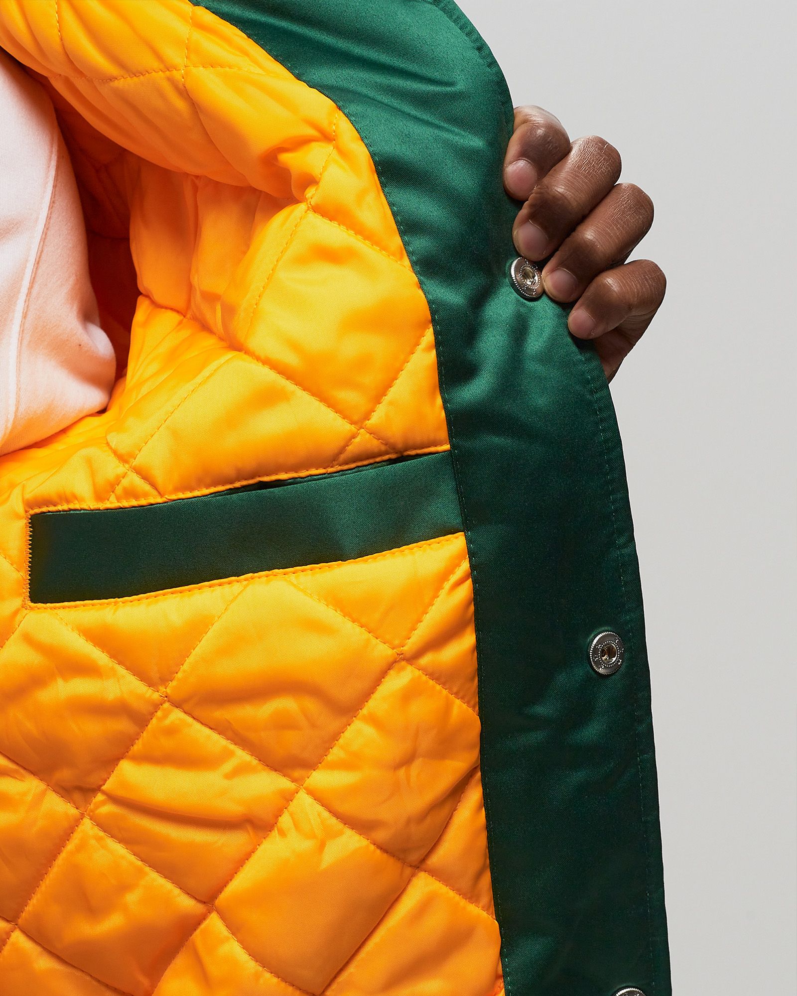 NFL HEAVYWEIGHT SATIN JACKET GREEN BAY PACKERS