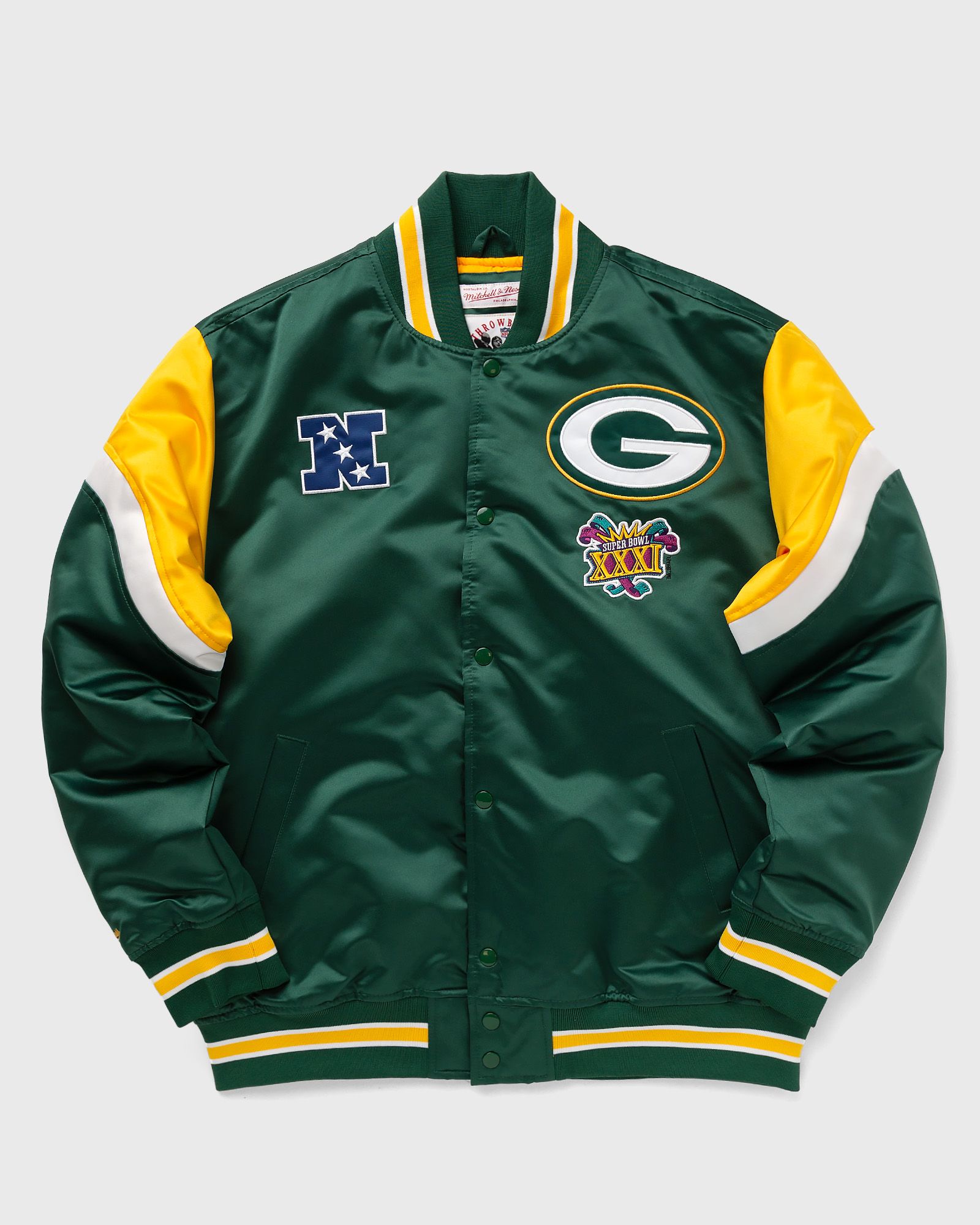 NFL HEAVYWEIGHT SATIN JACKET GREEN BAY PACKERS