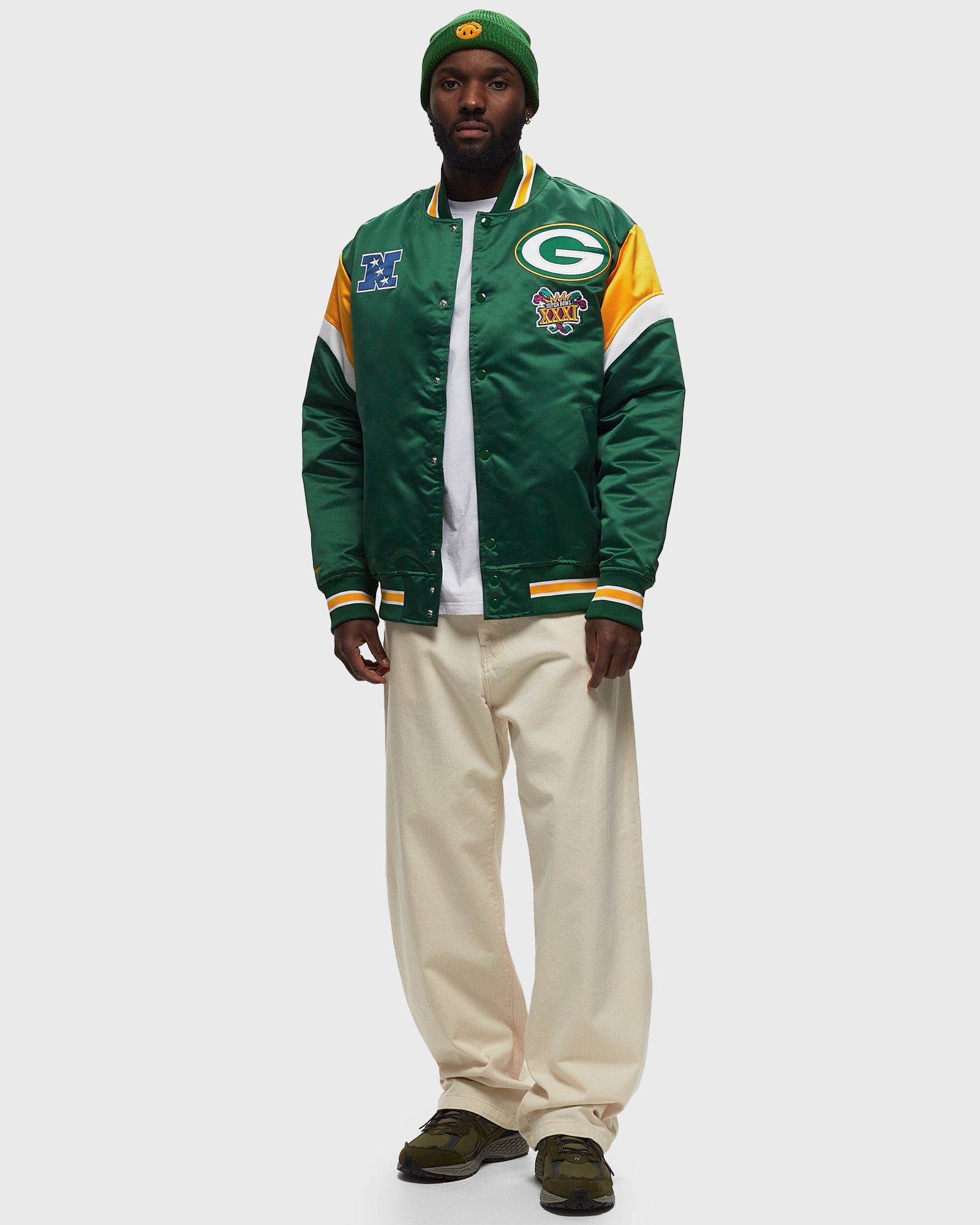 NFL HEAVYWEIGHT SATIN JACKET GREEN BAY PACKERS