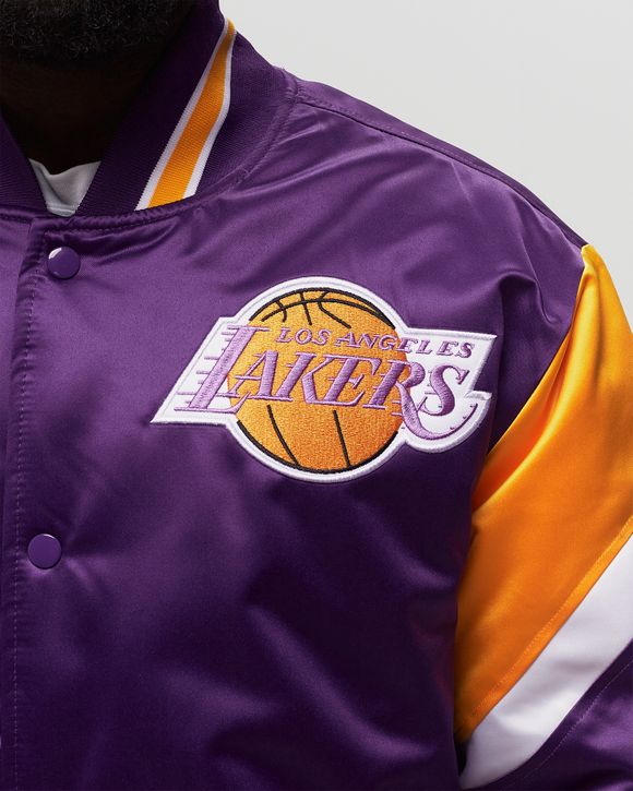 Mitchell Ness NBA HEAVYWEIGHT SATIN JACKET LOS ANGELES LAKERS