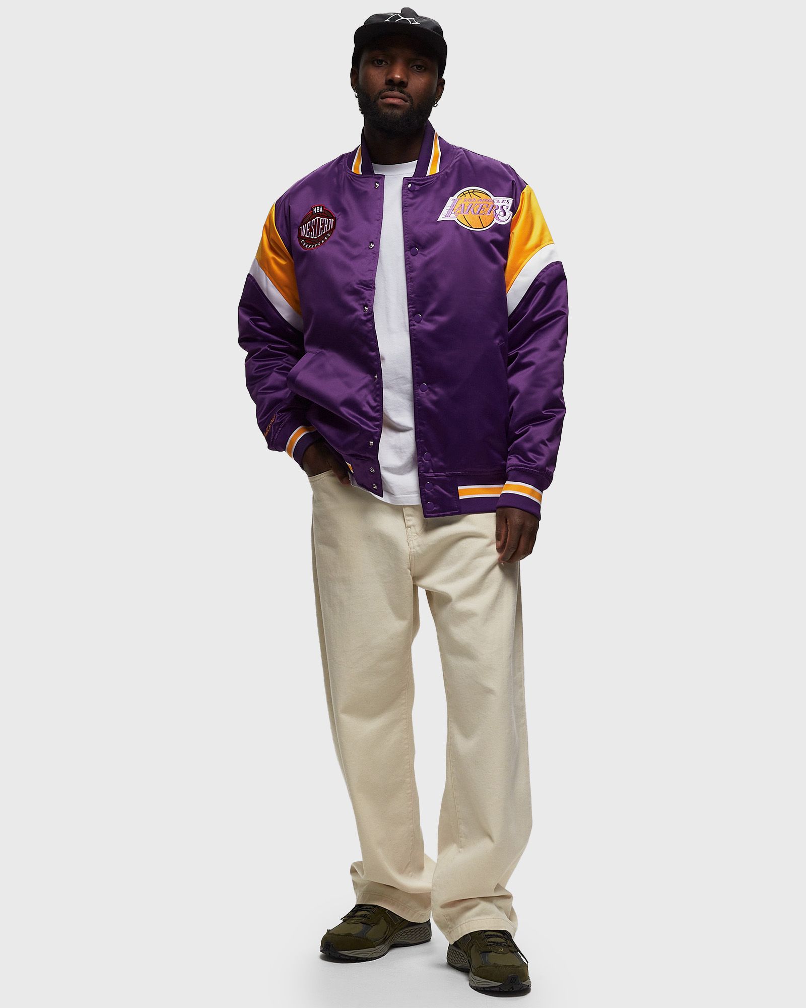 NBA HEAVYWEIGHT SATIN JACKET LOS ANGELES LAKERS