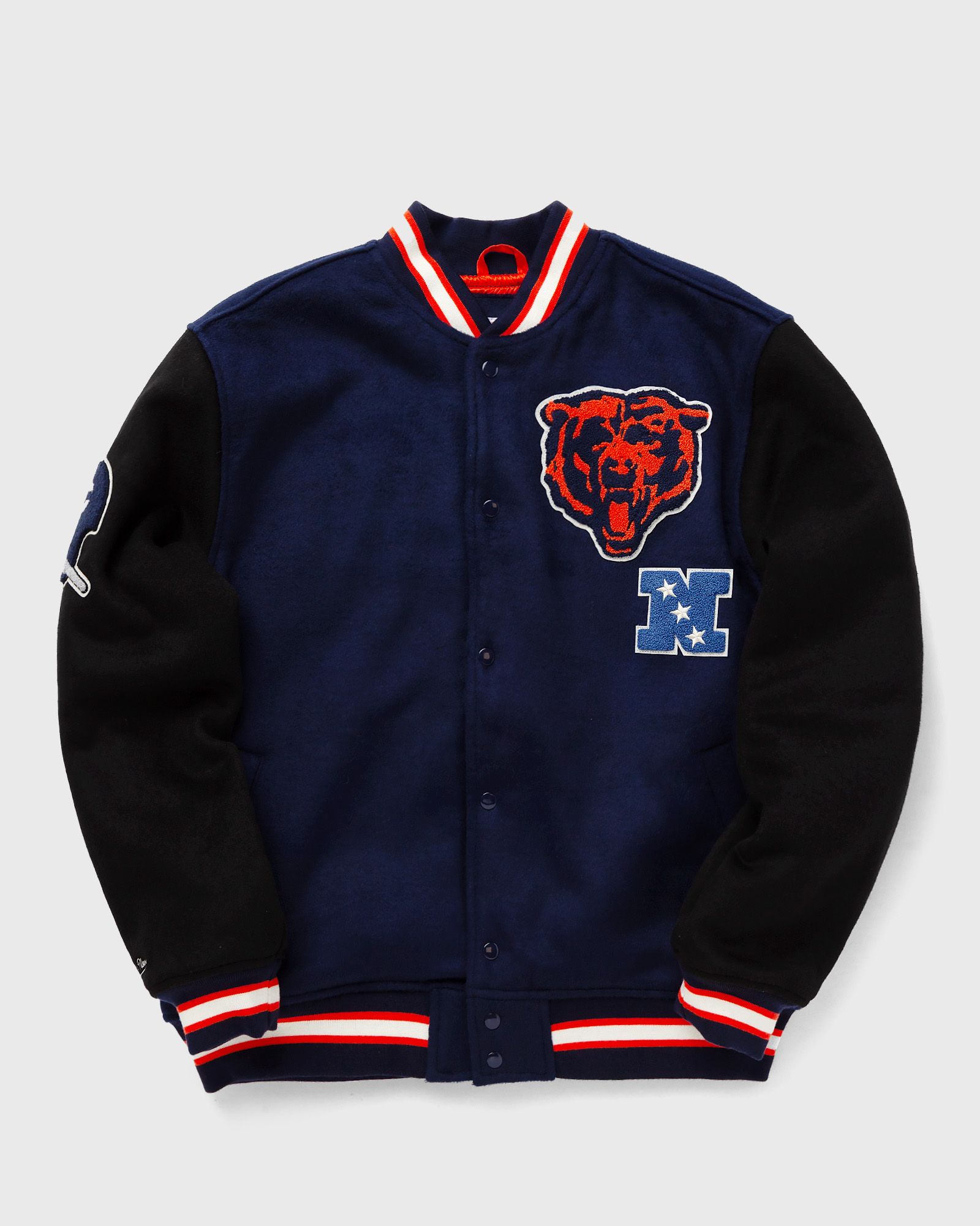 mitchell & ness nfl team legacy varsity jacket chicago bears men college jackets|team jackets