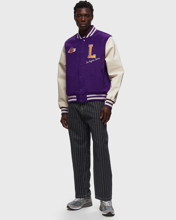 Purple and gold varsity on sale jacket