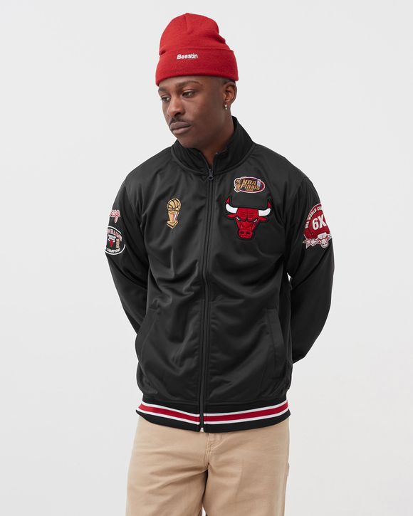 Mitchell Ness CHICAGO BULLS Champ City Track Jacket Black BSTN Store