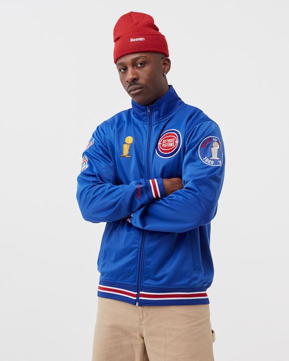 Mitchell Ness DETROIT PISTONS Champ City Track Jacket Blue BSTN Store