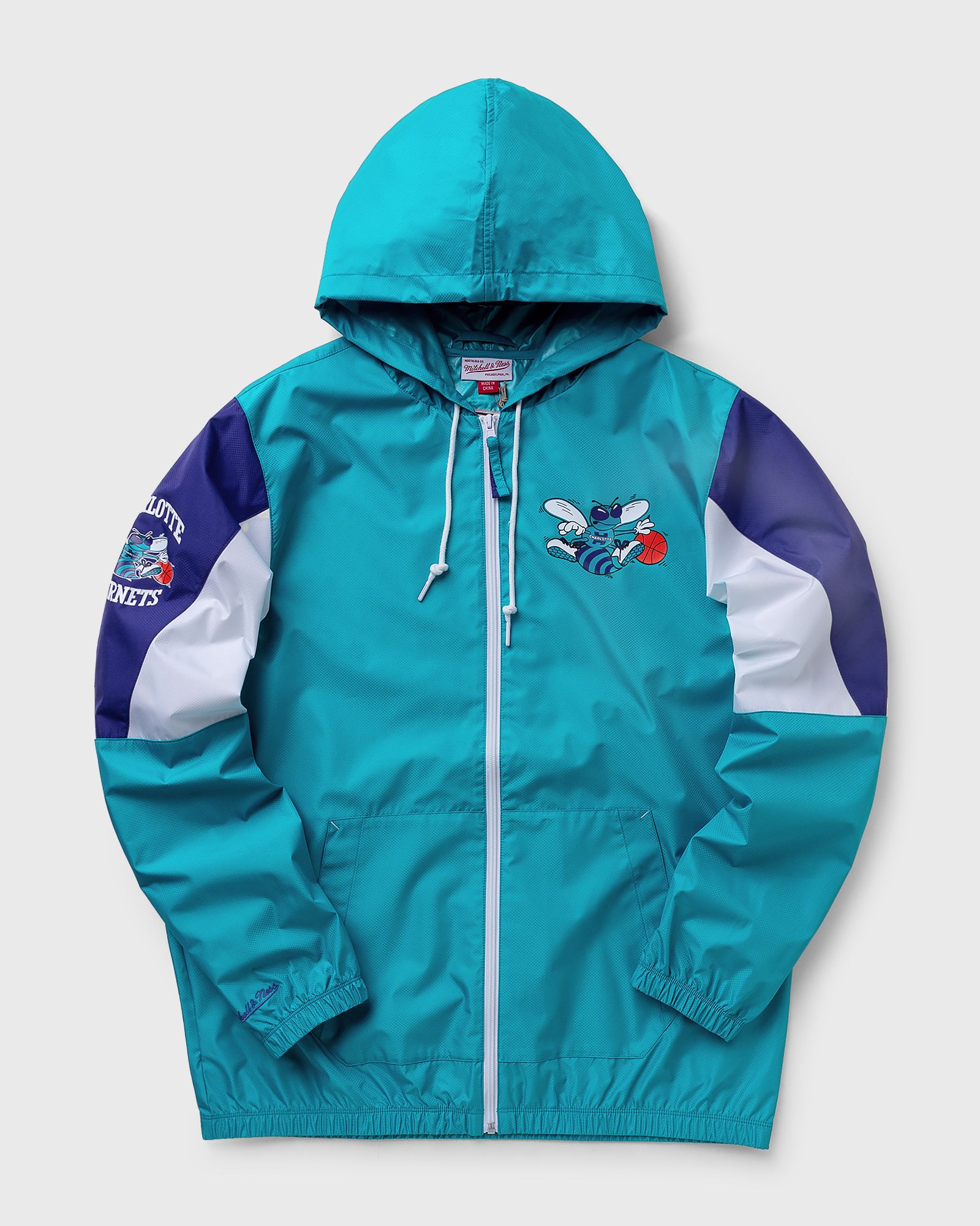 NBA THROW IT BACK FULL ZIP WINDBREAKER HORNETS
