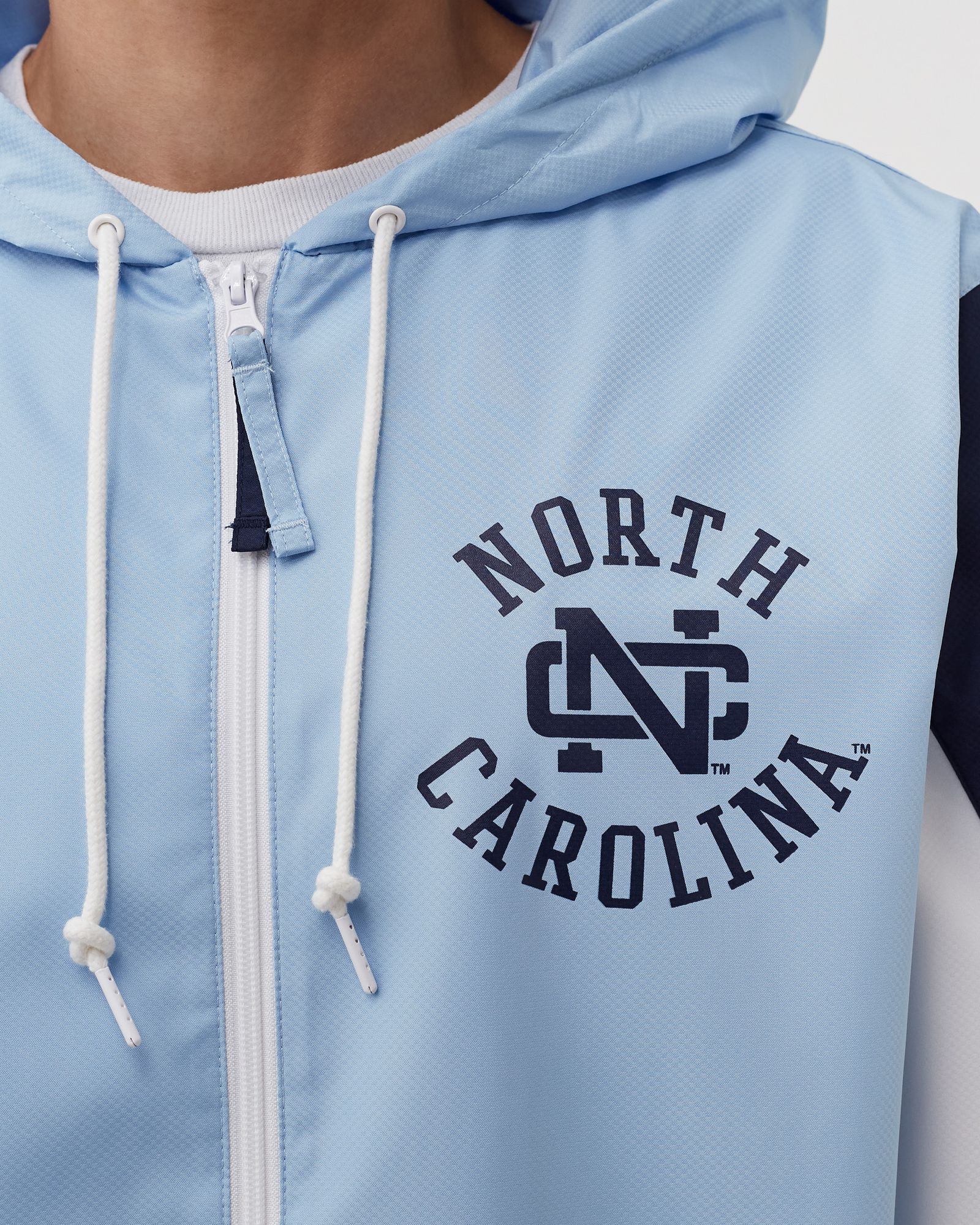 NCAA THROW IT BACK FULL ZIP WINDBREAKER NORTH CAROLINA