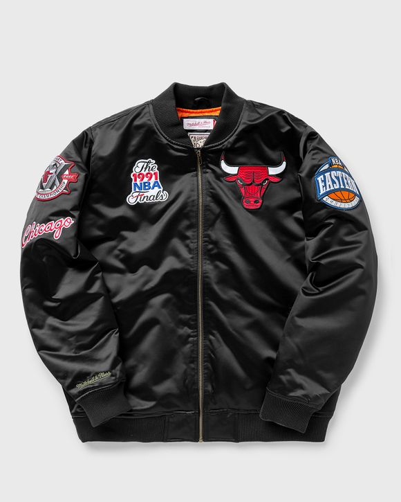 Chicago Bulls Black Satin Bomber Jacket