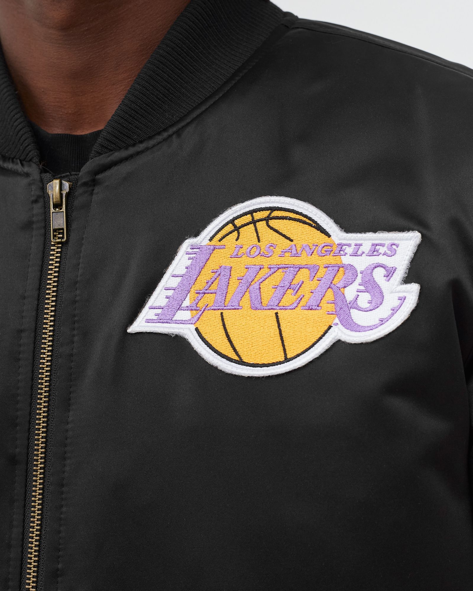 LA LAKERS - Flight Satin Bomber Jacket