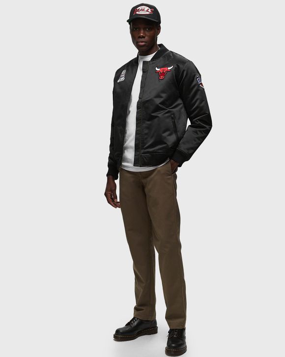 Chicago bulls black bomber jacket new arrivals