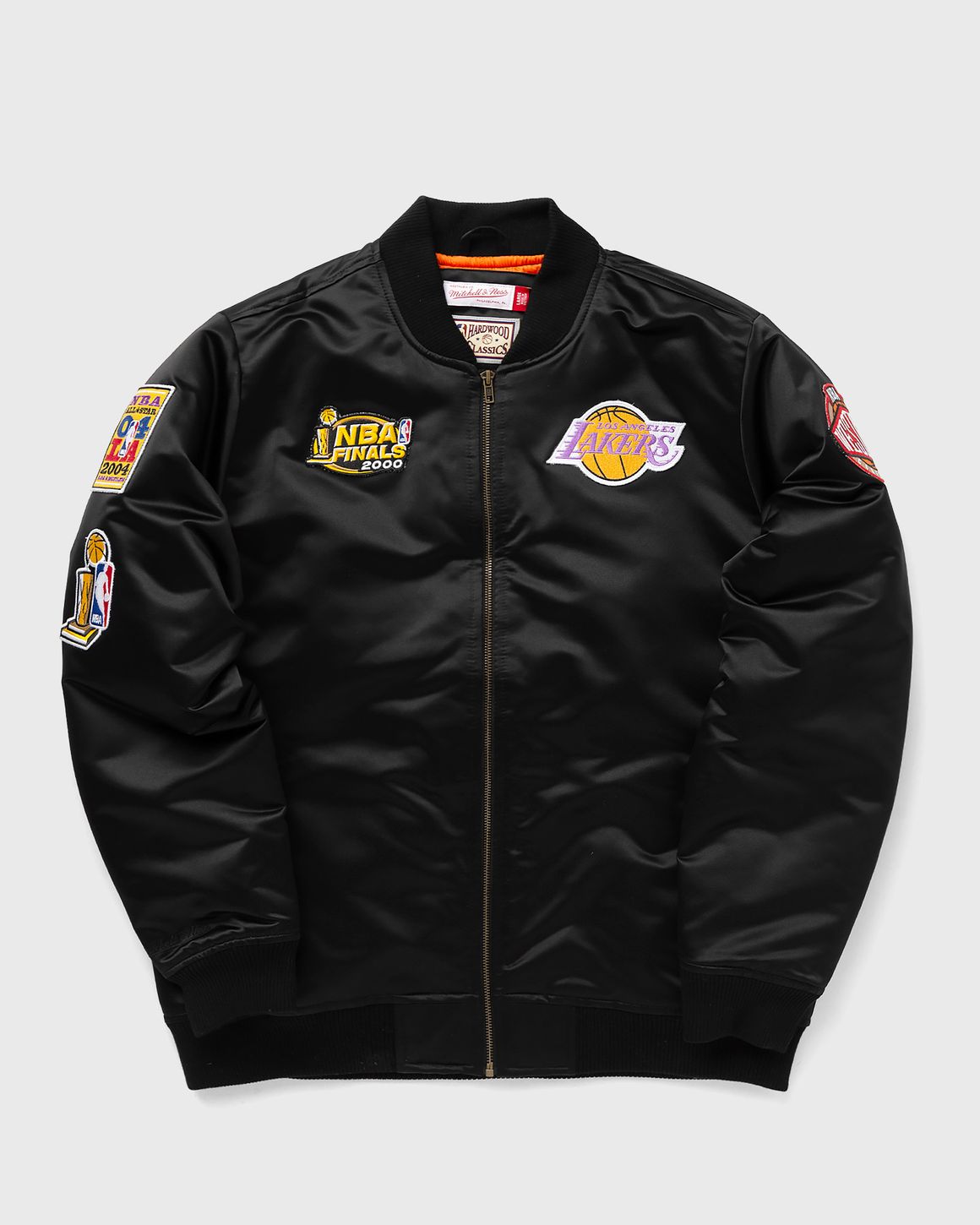 Black lakers bomber jacket sale