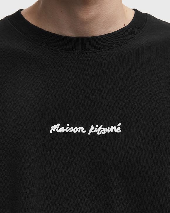 Maison Kitsune EMBROIDERY OVERSIZE TEE Black | BSTN Store