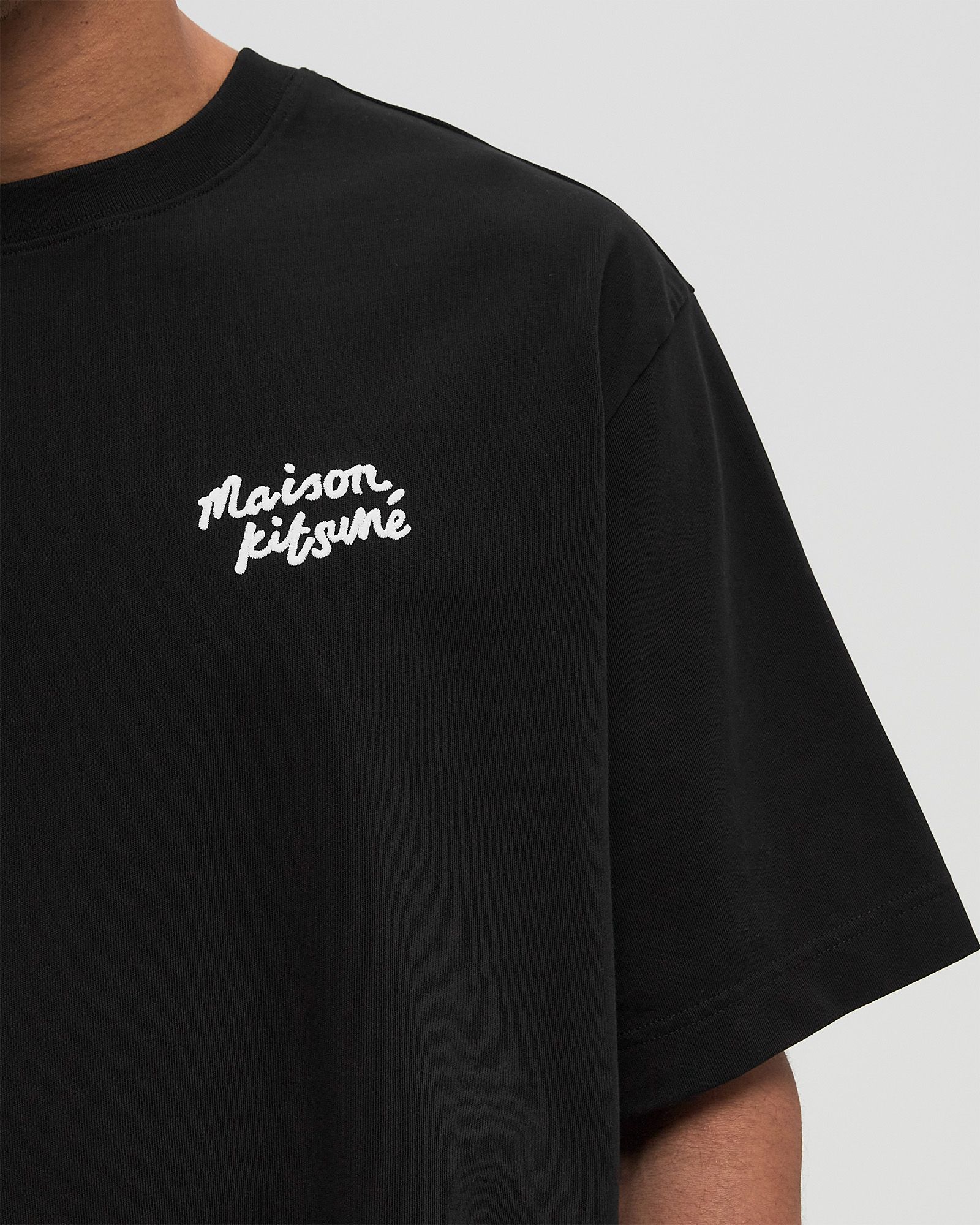 MAISON KITSUNE HANDWRITING EMBROIDERY OVERSIZE TEE