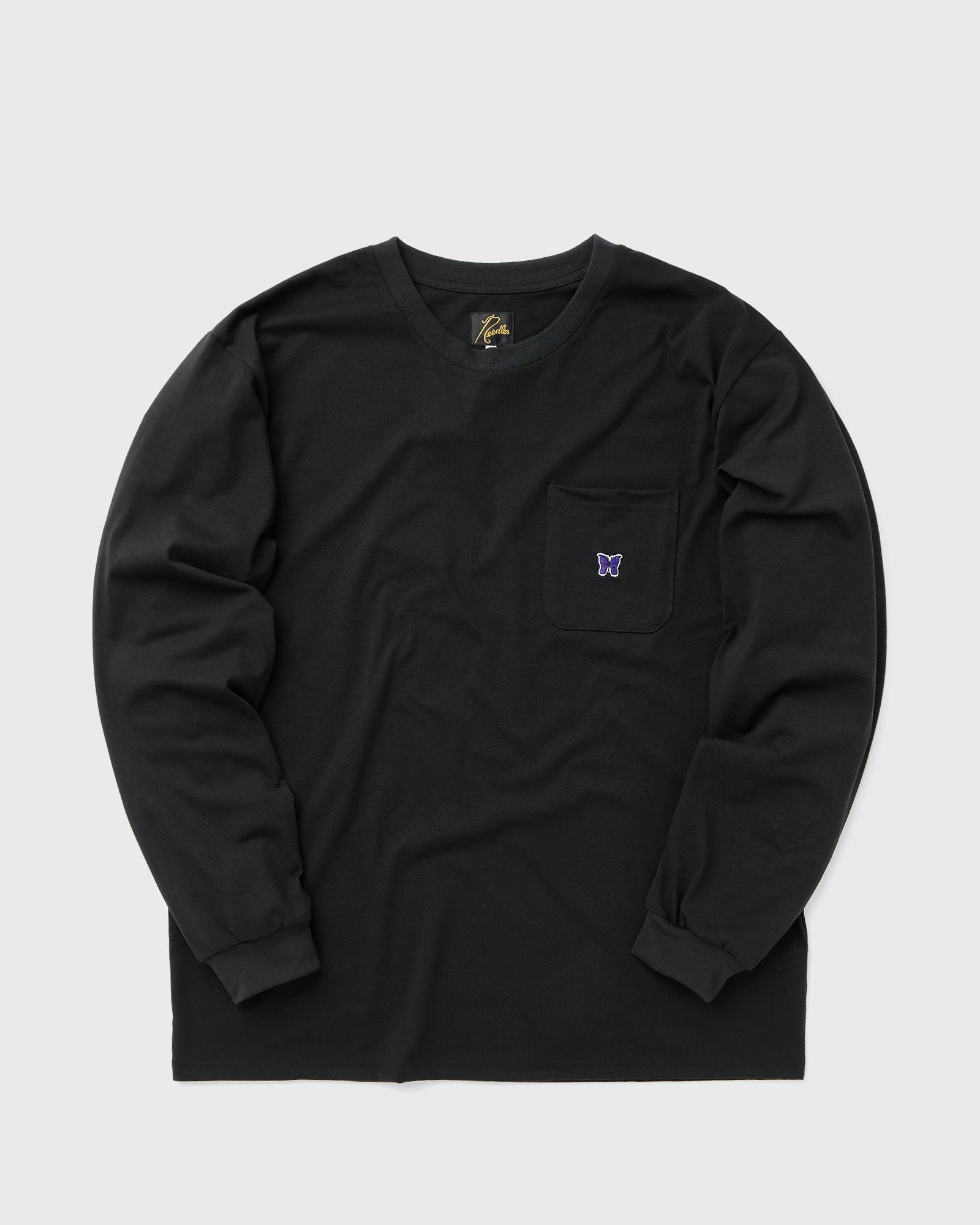 Needles - l/s crew neck tee men longsleeves black in größe:xl