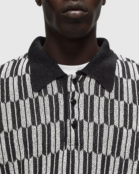 Needles Polo Sweater Black - B-BLACK
