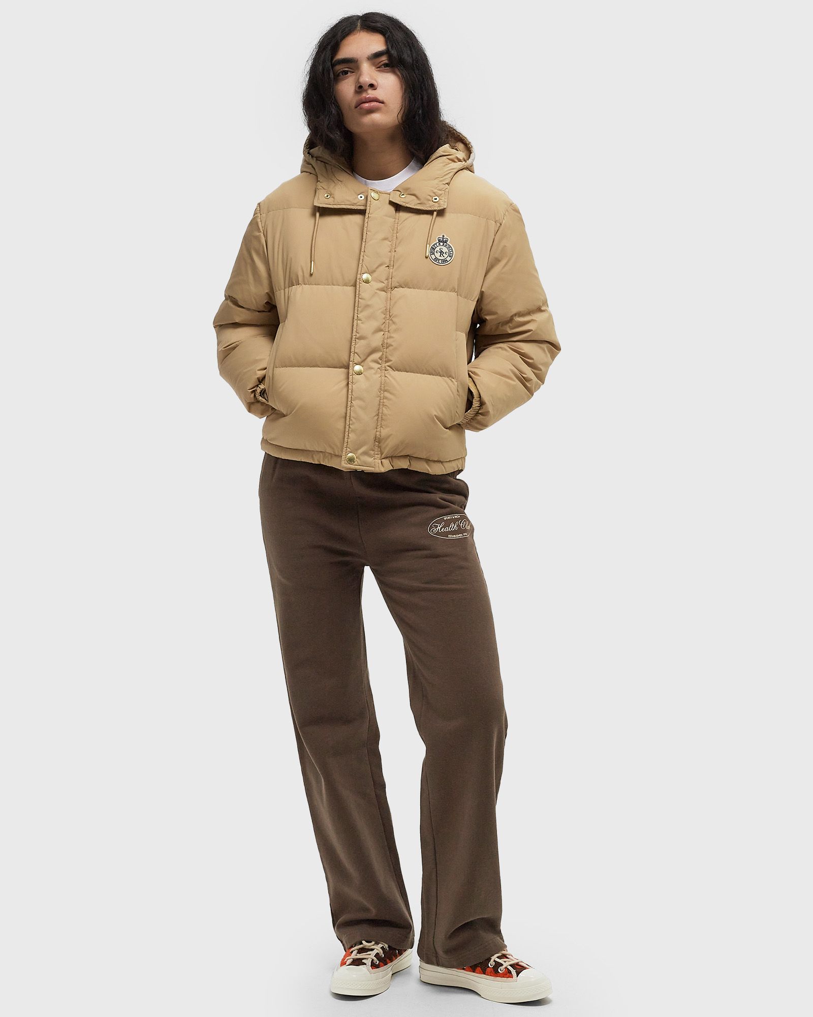 Crown Logo Hooded Puffer Jacket