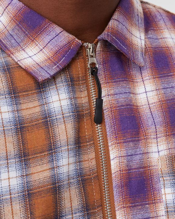 PATCHWORK PLAID OVERSHIRT