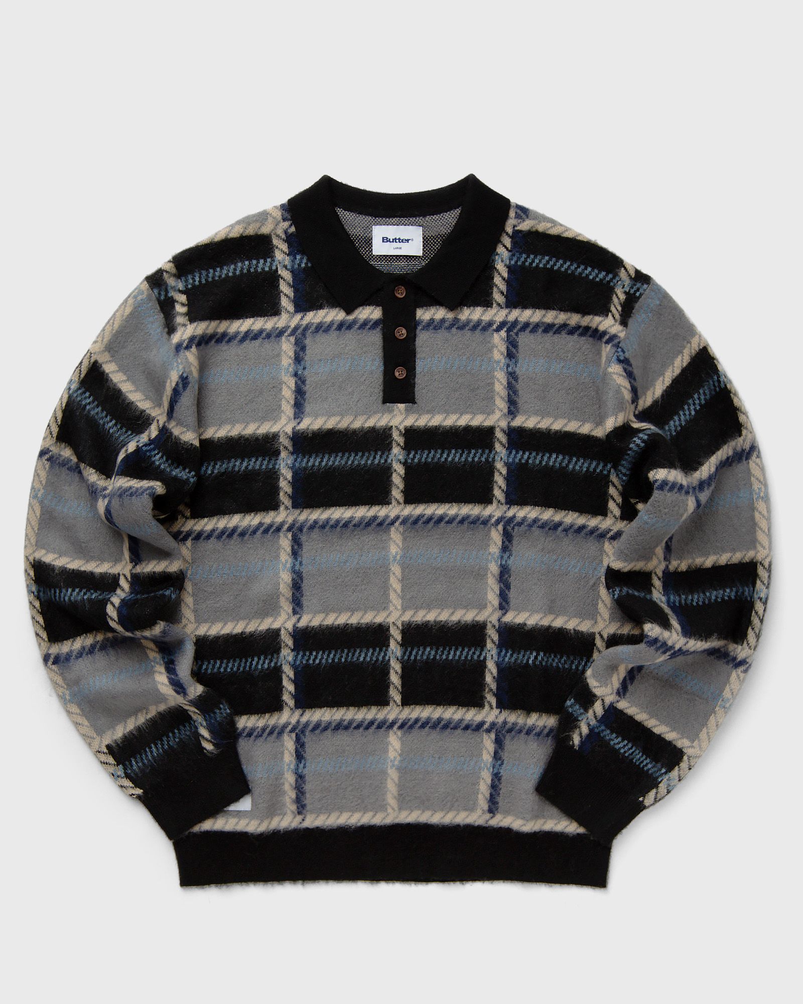 Butter Goods - ivy button up knit sweater men pullovers black in größe:s