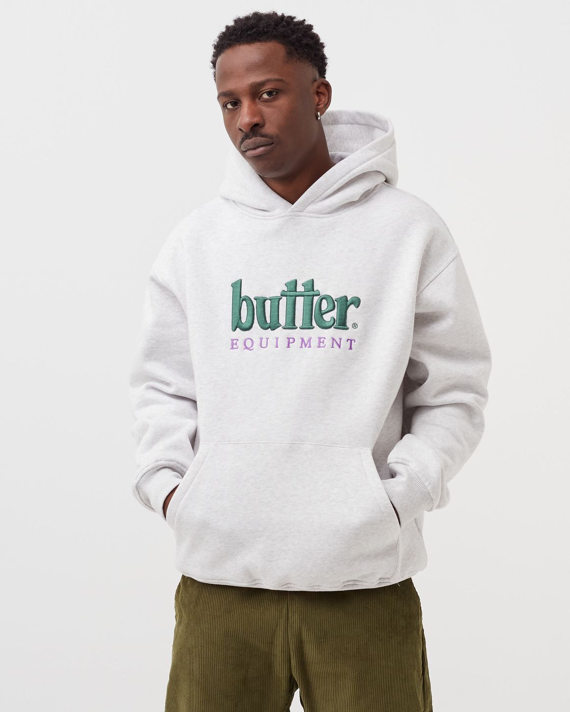 Butter goods grey hoodie best sale