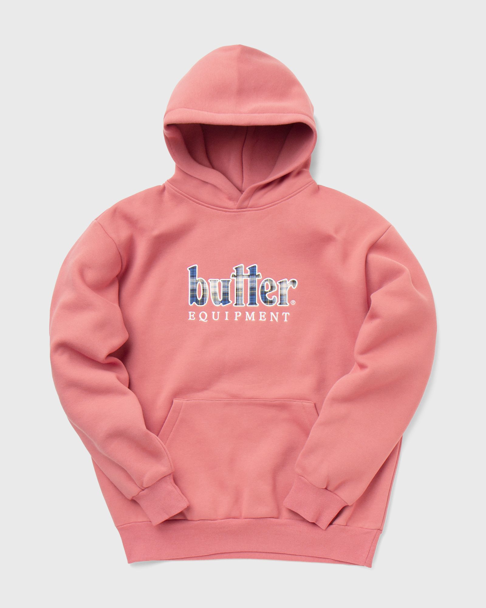 PLAID APPLIQUE PULLOVER HOODIE