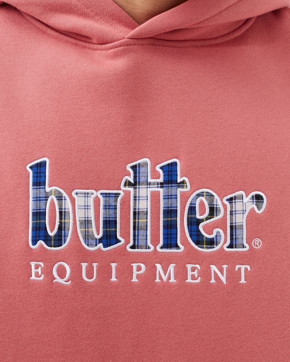 PLAID APPLIQUE PULLOVER HOODIE