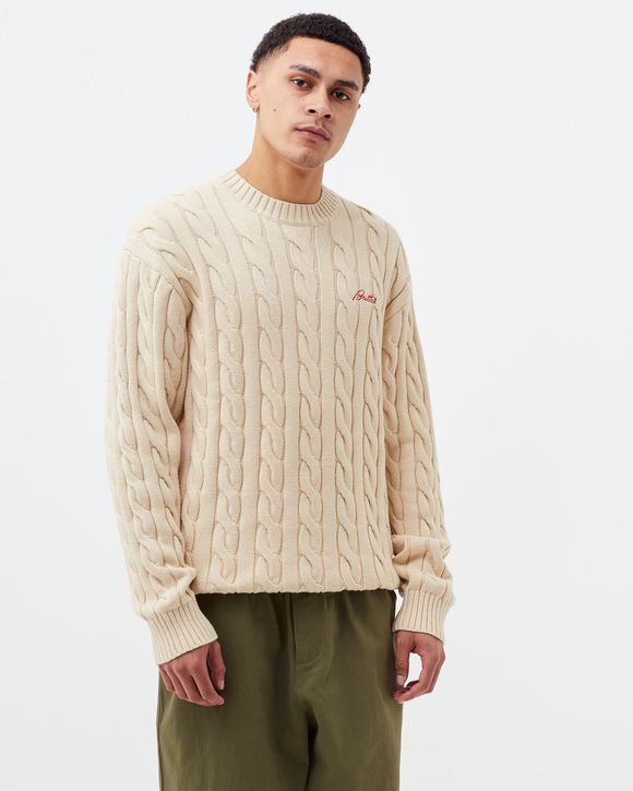 Butter Goods CABLE KNIT SWEATER White | BSTN Store