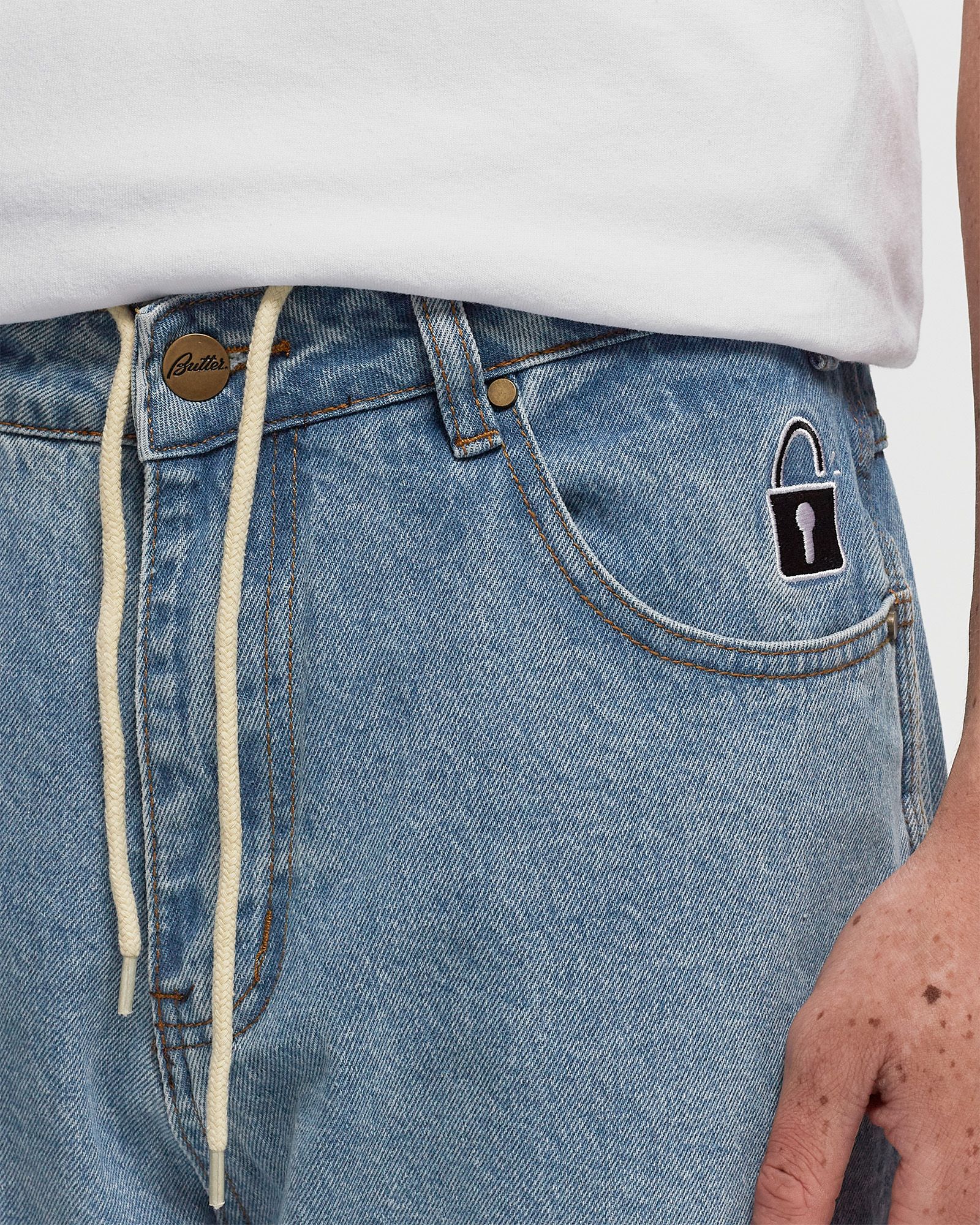 Lock Baggy Denim Jeans