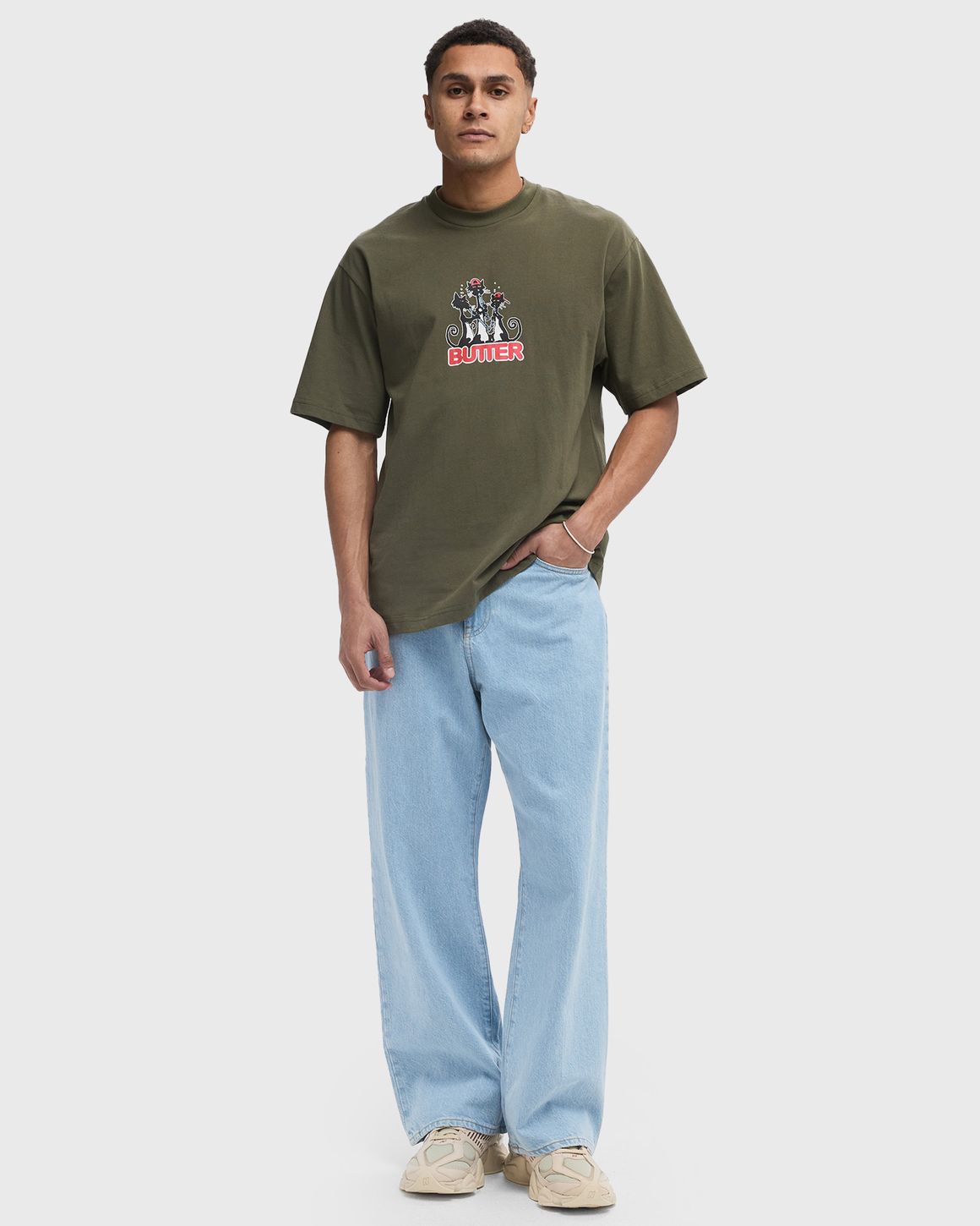 Butter Goods Cats Tee Green | BSTN Store