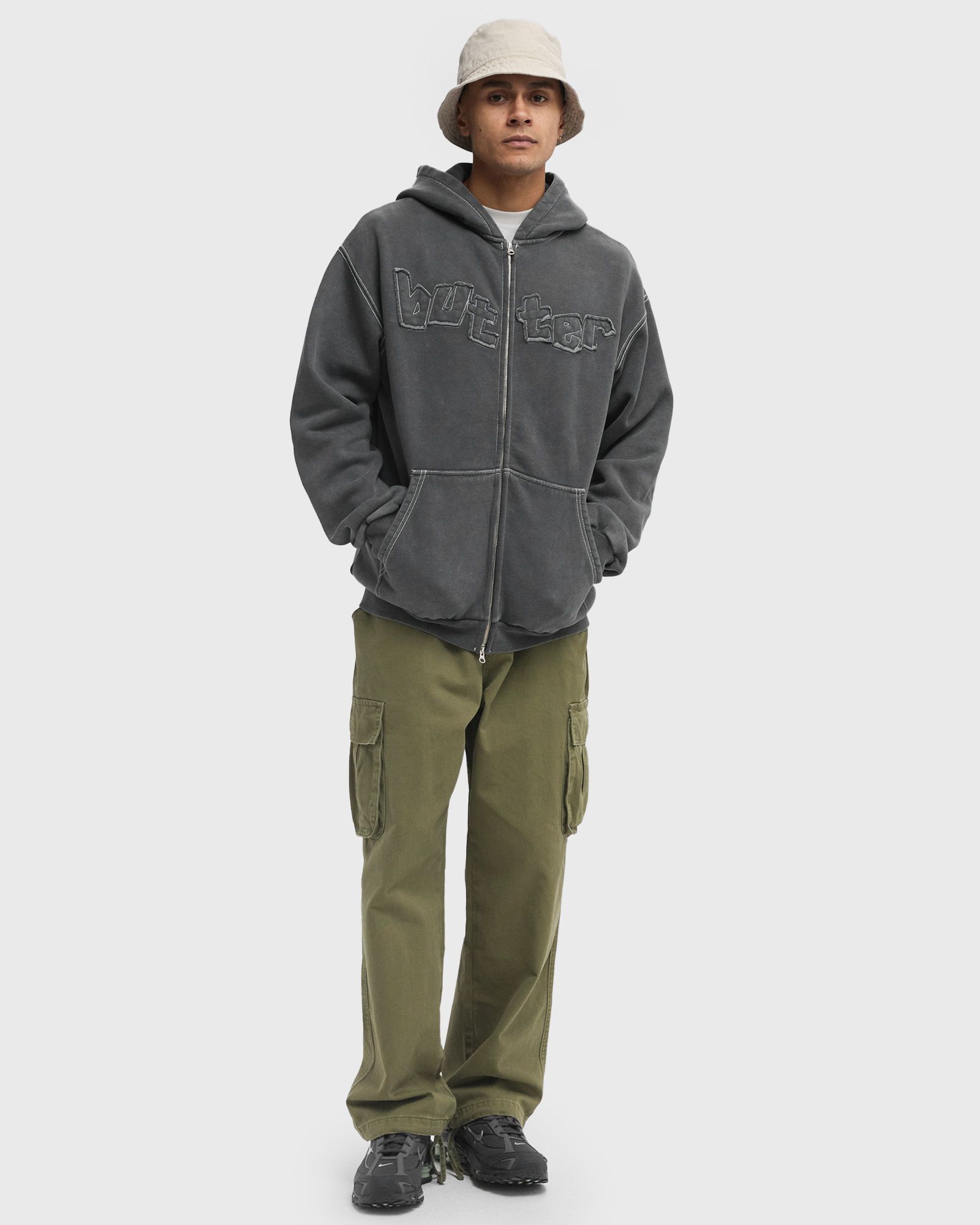 Mineral Wash Zip-Thru Hood