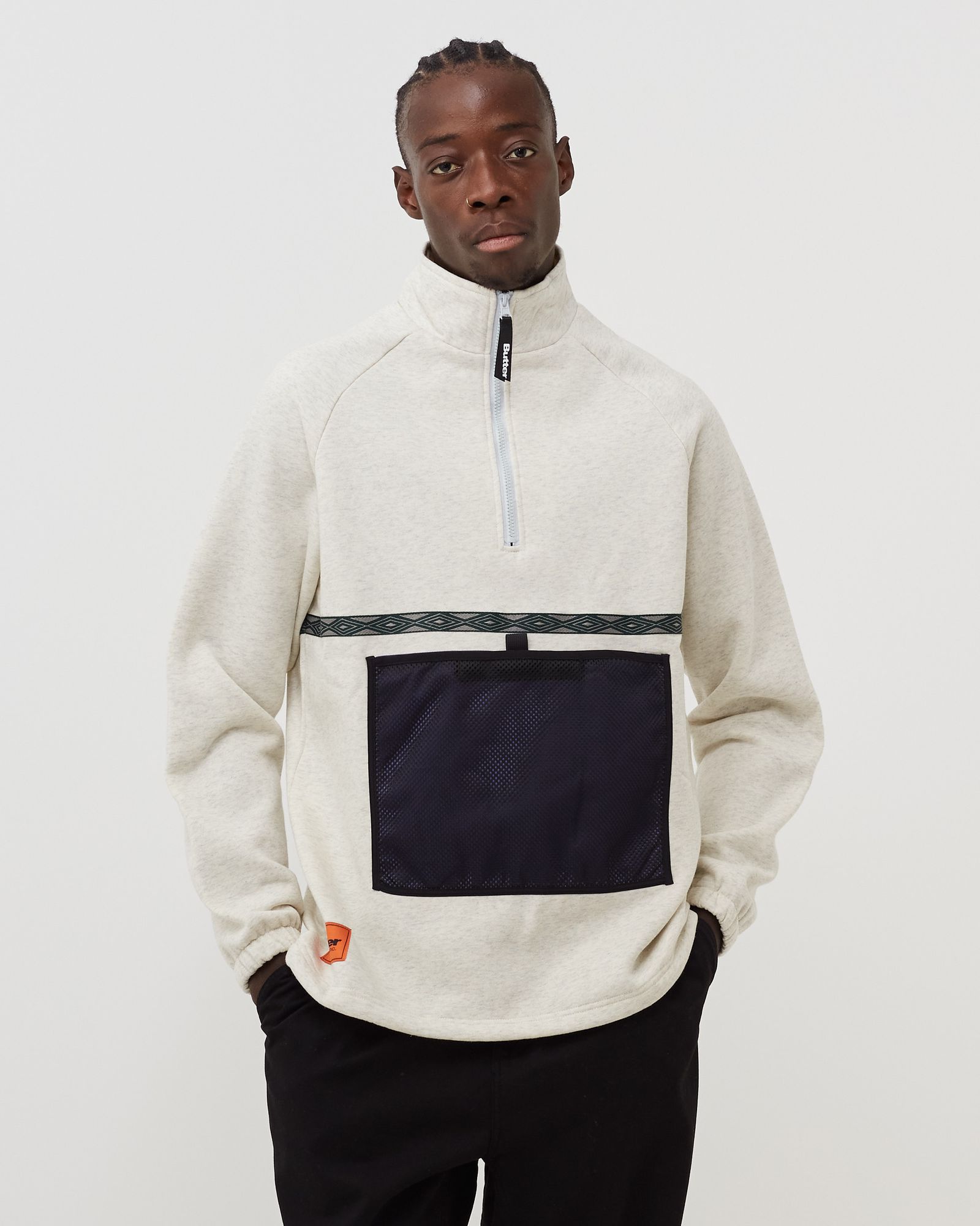 MESH FLEECE 1/4 ZIP PULLOVER