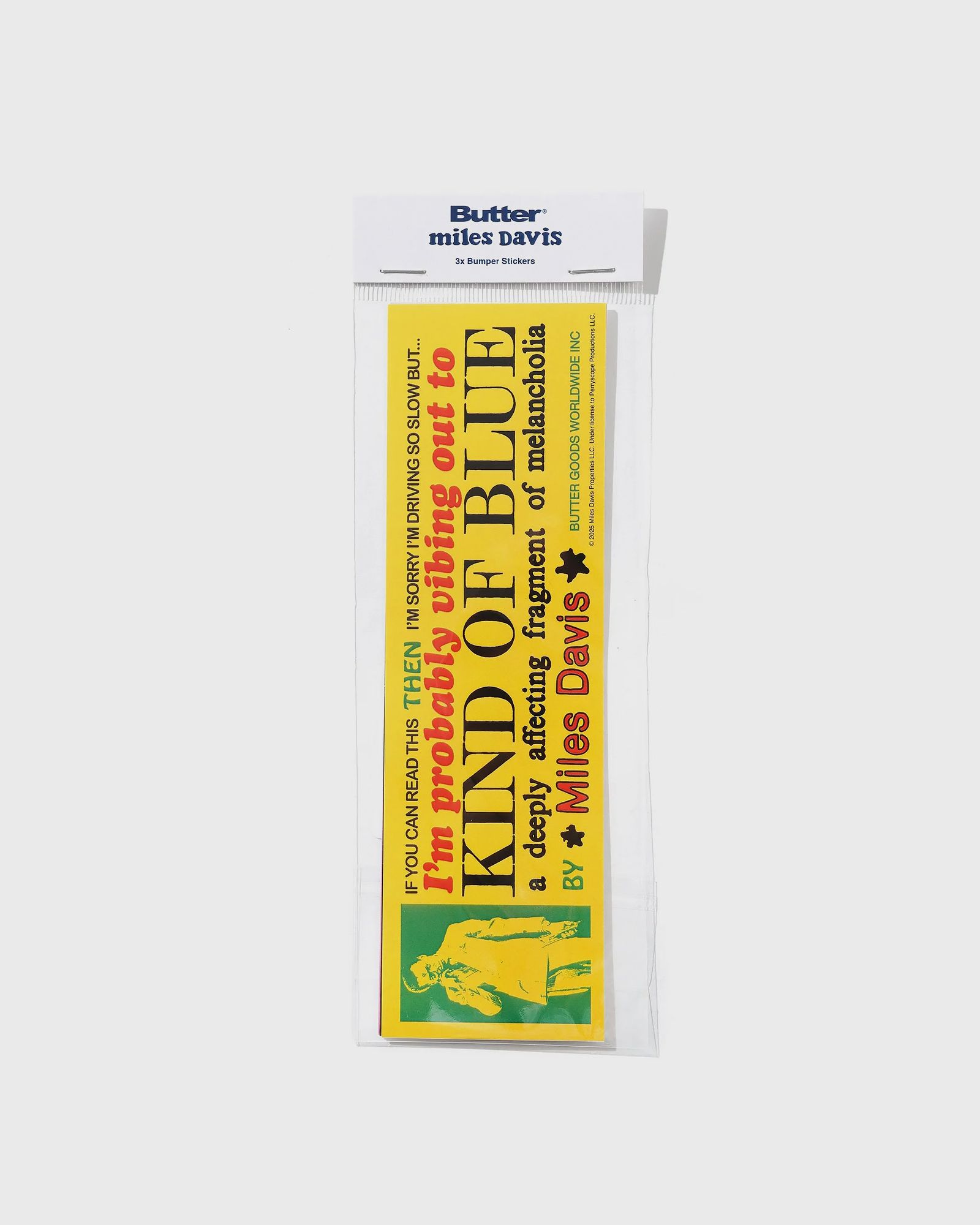 x Miles Davis Bumper Sticker Pack