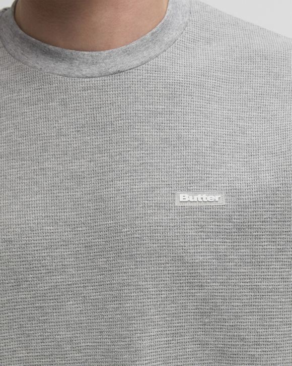 【BUTTER GOODS】 Basic Waffle L/S Tee, Ash Basic Waffle L/S Tee, Ash – Butter Goods