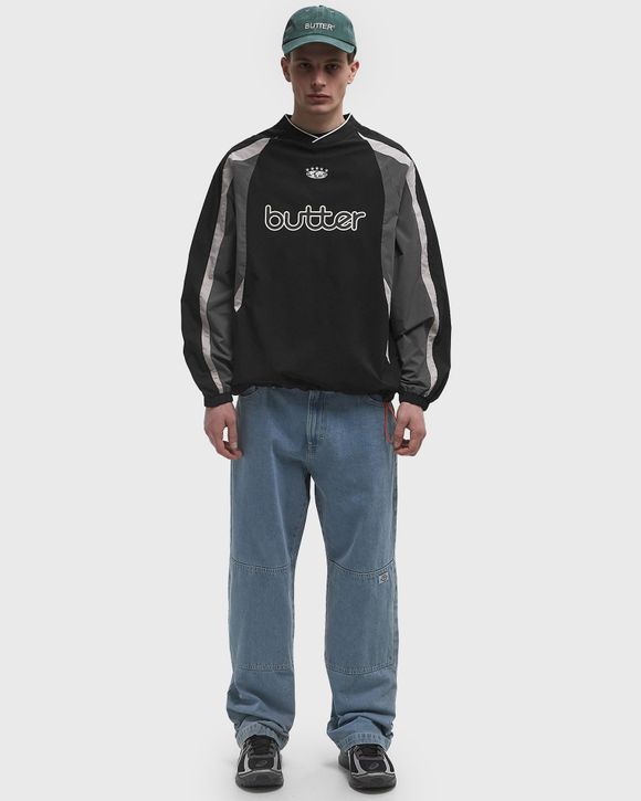 【Butter Goods】Ridge Sport Crewneck ナイロン スウェット Butter Goods Ridge Sport Crewneck Black | BSTN Store
