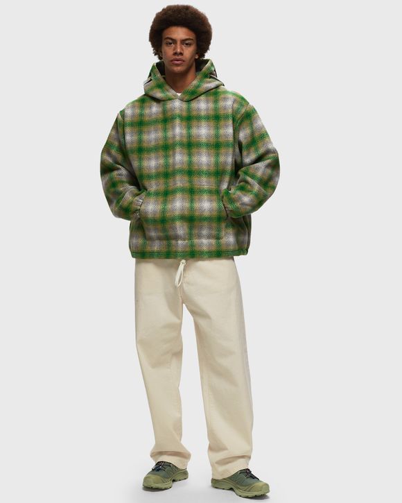 Green plaid outlet hoodie