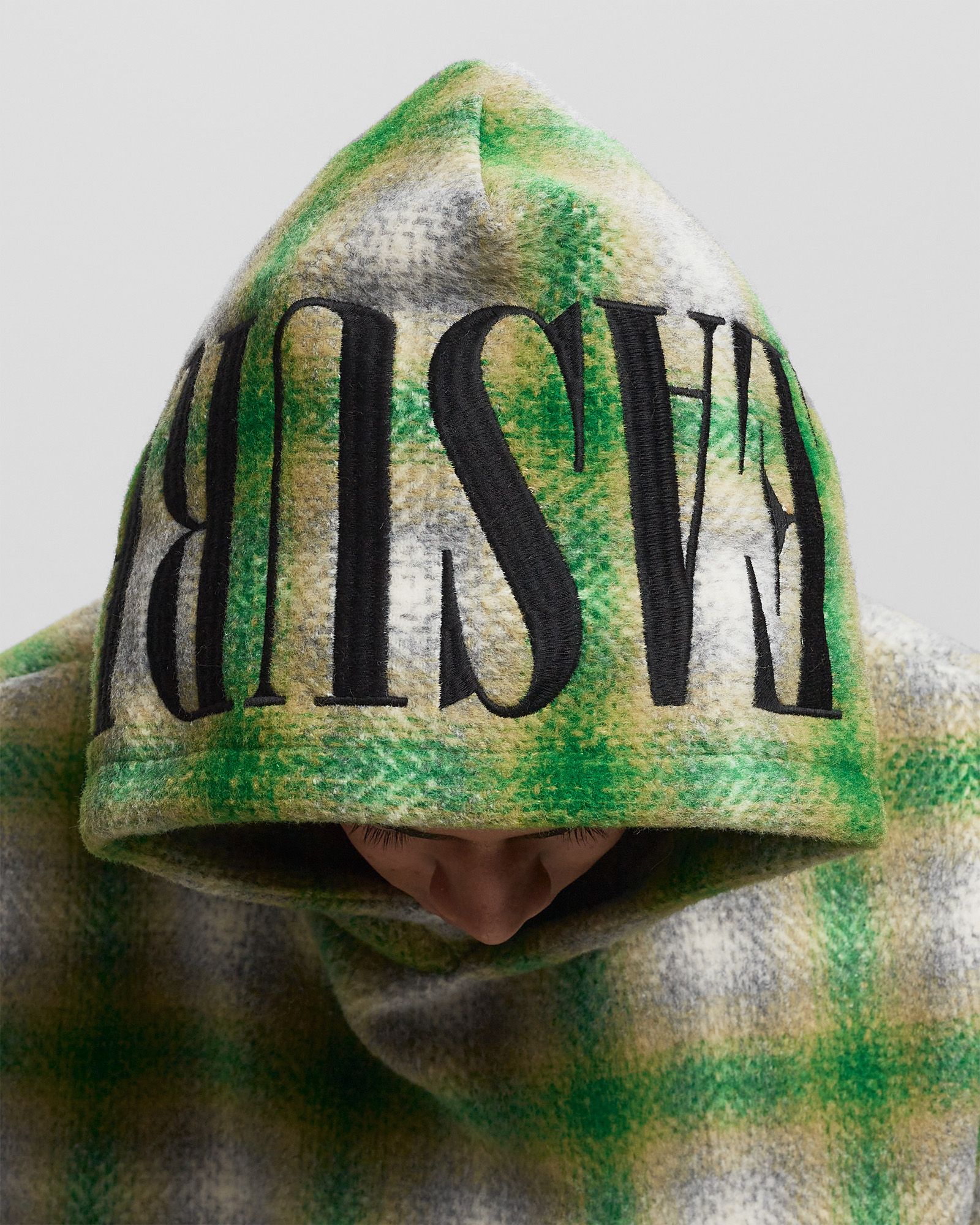 BEYOND PLAID WOVEN HOODIE