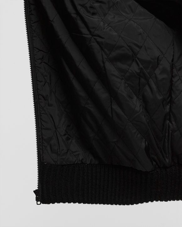 SMOKE KNITTED VARSITY JACKET