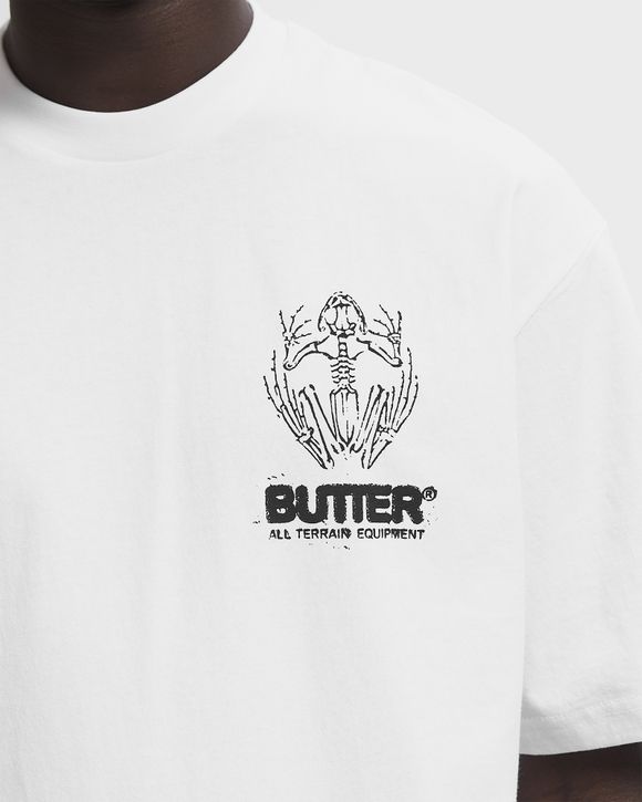 【BUTTER GOODS】 Fossil Tee, White Butter Goods Fossil T-Shirt - White | Flatspot